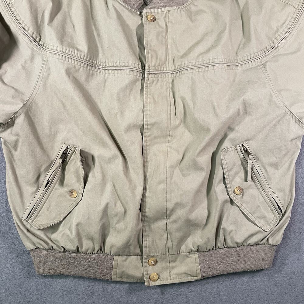 Vintage La Paz By Catalina Bomber Jacket Full Zip Lined Tan Men’s L Grandpacore - Picture 2 of 11